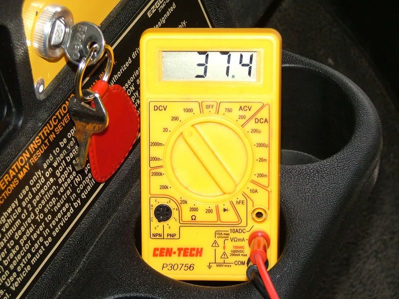 Charge 48 volt cart with 36 and 12 volt charger